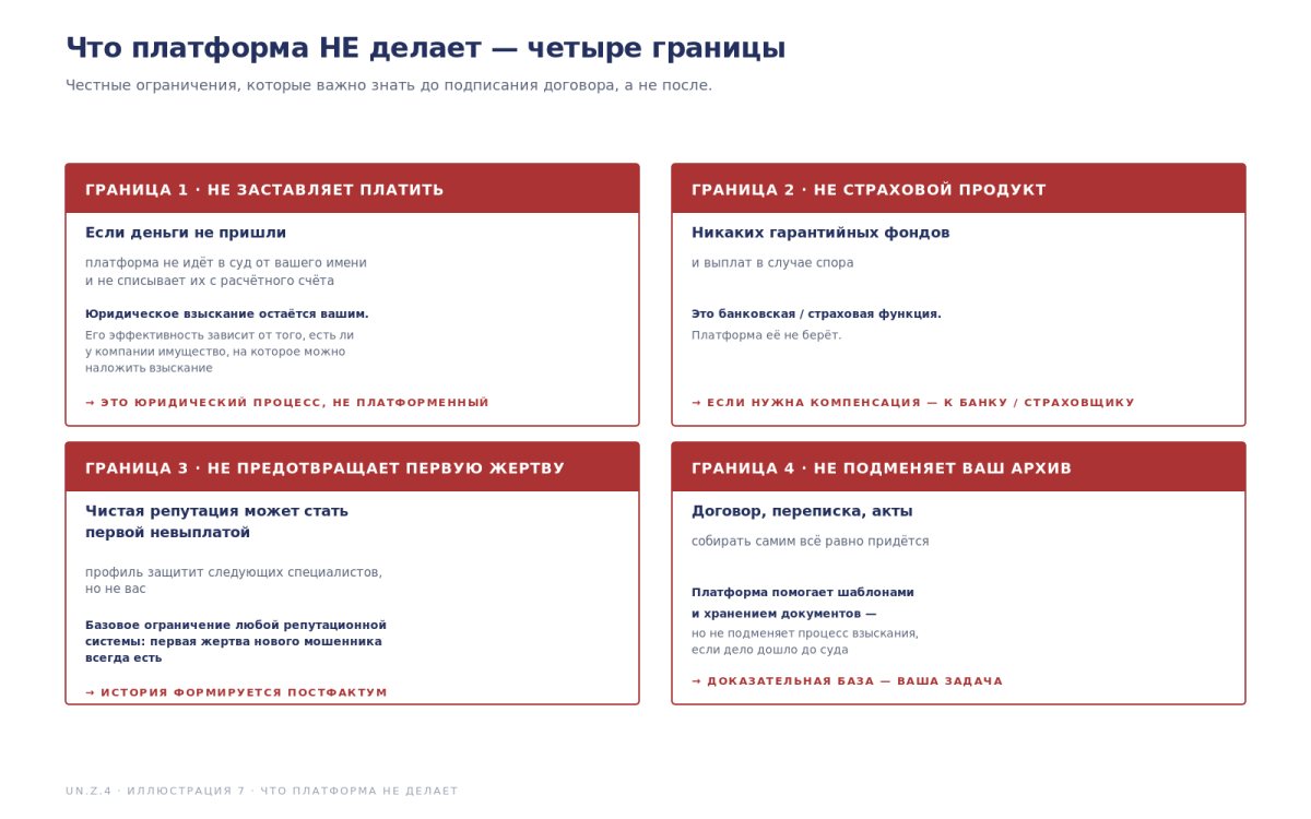 Рис. Чего не обещаем.